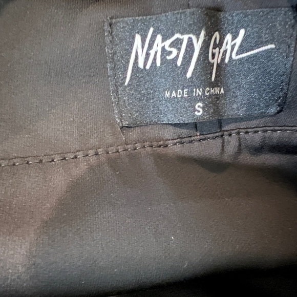 Nasty Gal Black Cutout Mini Dress Reversible Zip Front Bodycon Size Small NWT - Picture 8 of 8